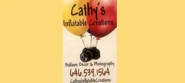 Cathy's Inflatable Creations balloon decor card